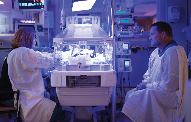 Family in the St. Francis NICU