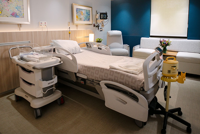 Lourdes Post Partum Room Graphic