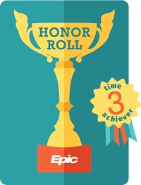 three time achiever Epic logo