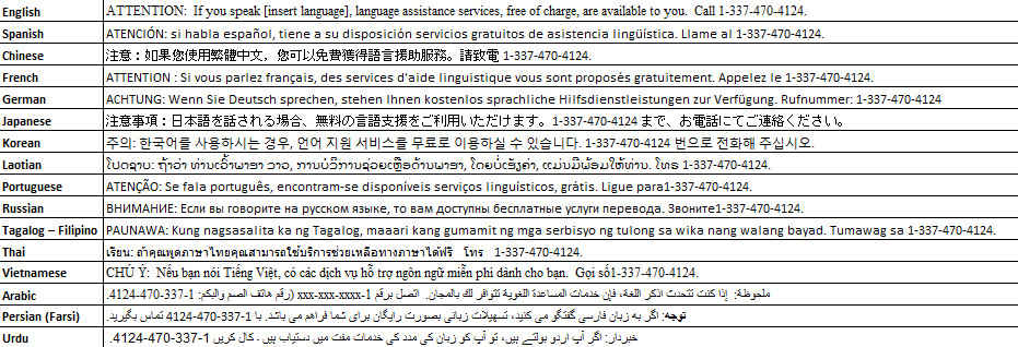 Language Assistance Services